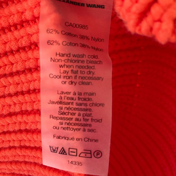 LIKE NEW Alexander Wang bright coral sweater - Picture 4 of 5
